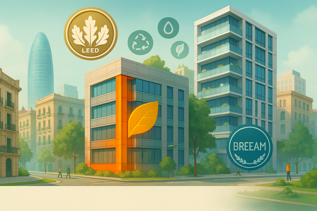 Certificaciones LEED y BREEAM: claves de la sostenibilidad en edificios y el papel de la ignifugación en Barcelona
