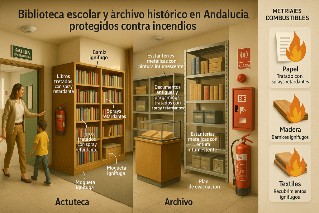 Protección contra incendios en bibliotecas escolares y archivos históricos: guía esencial
