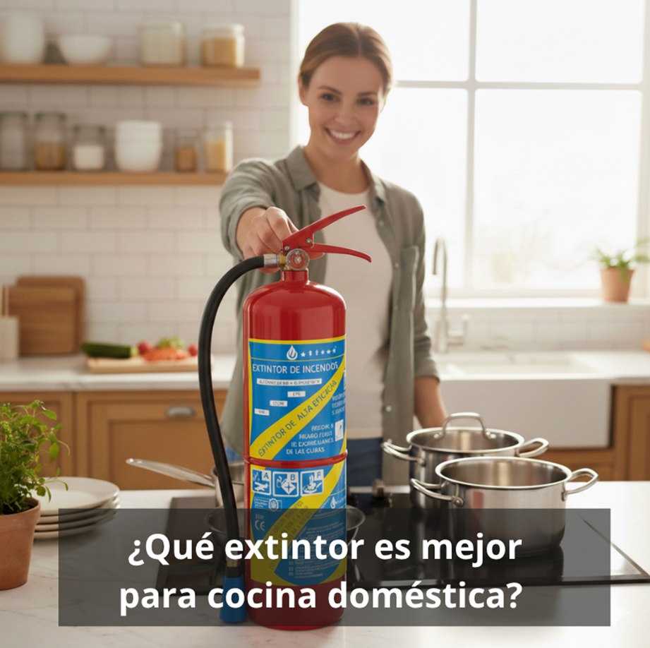 ¿Qué extintor es mejor para cocina doméstica? Consejos y opciones de protección.