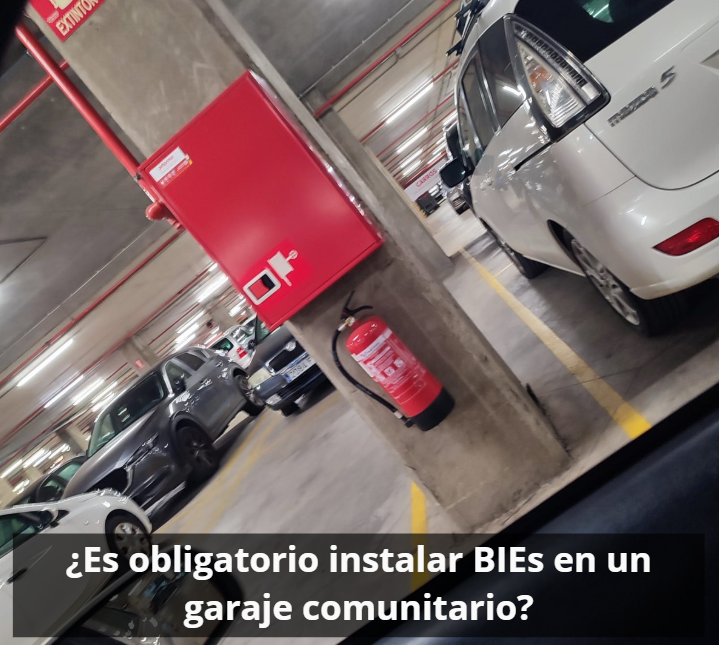 ¿Es obligatorio instalar BIEs en un garaje comunitario?