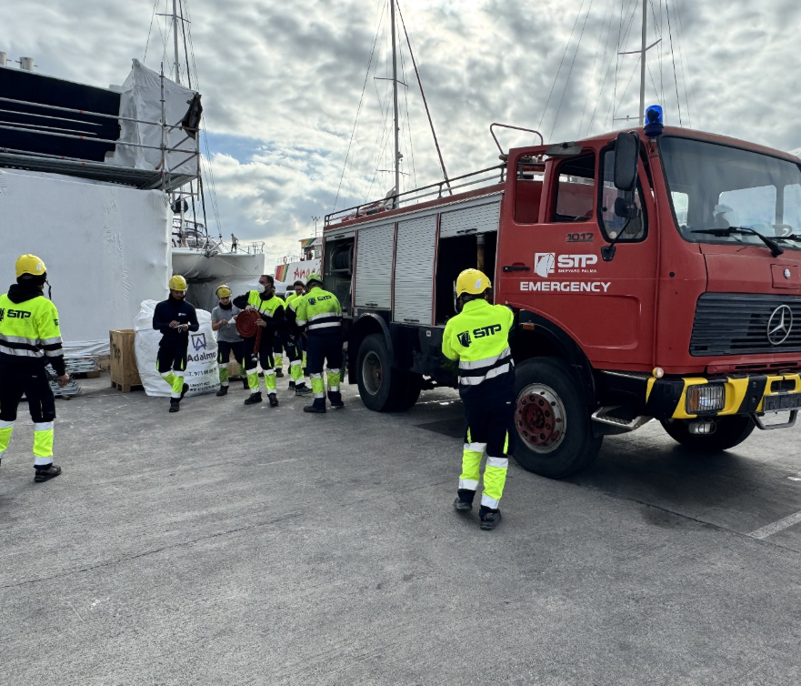 La seguridad contra incendios, prioridad en el simulacro anual de STP Shipyard Palma