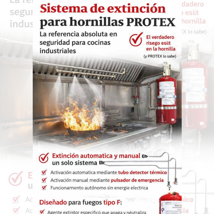 Sistema de extinción para hornilla